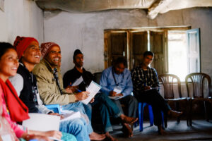 Training Nepalese youths from the village